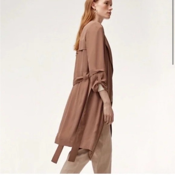 ARITZIA QUINCEY TRENCH in Camel Size small - Picture 5 of 11